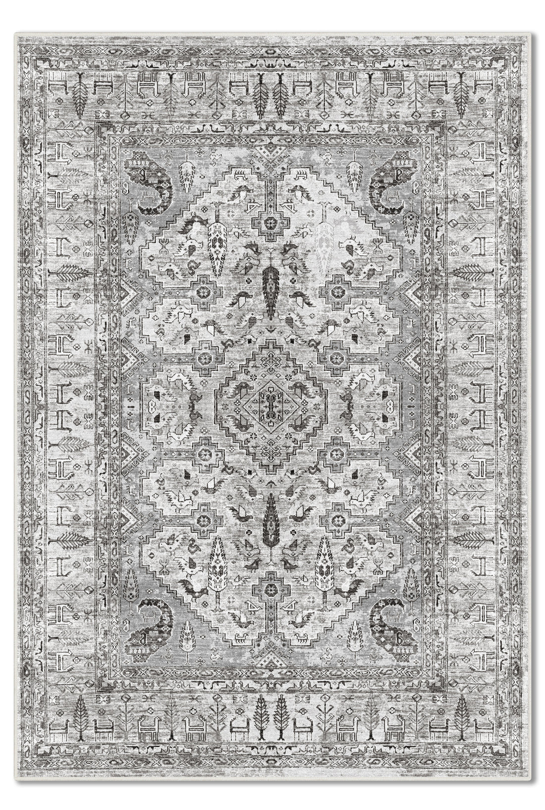 ARTE VN069 Vintage Klasik Desenli Renkli Dekoratif Salon Mutfak Koridor Halısı