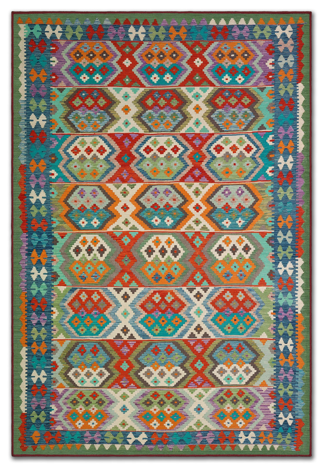 ARTE VN070 Klasik Geometrik Desenli Renkli Dekoratif Salon Mutfak Koridor Halısı