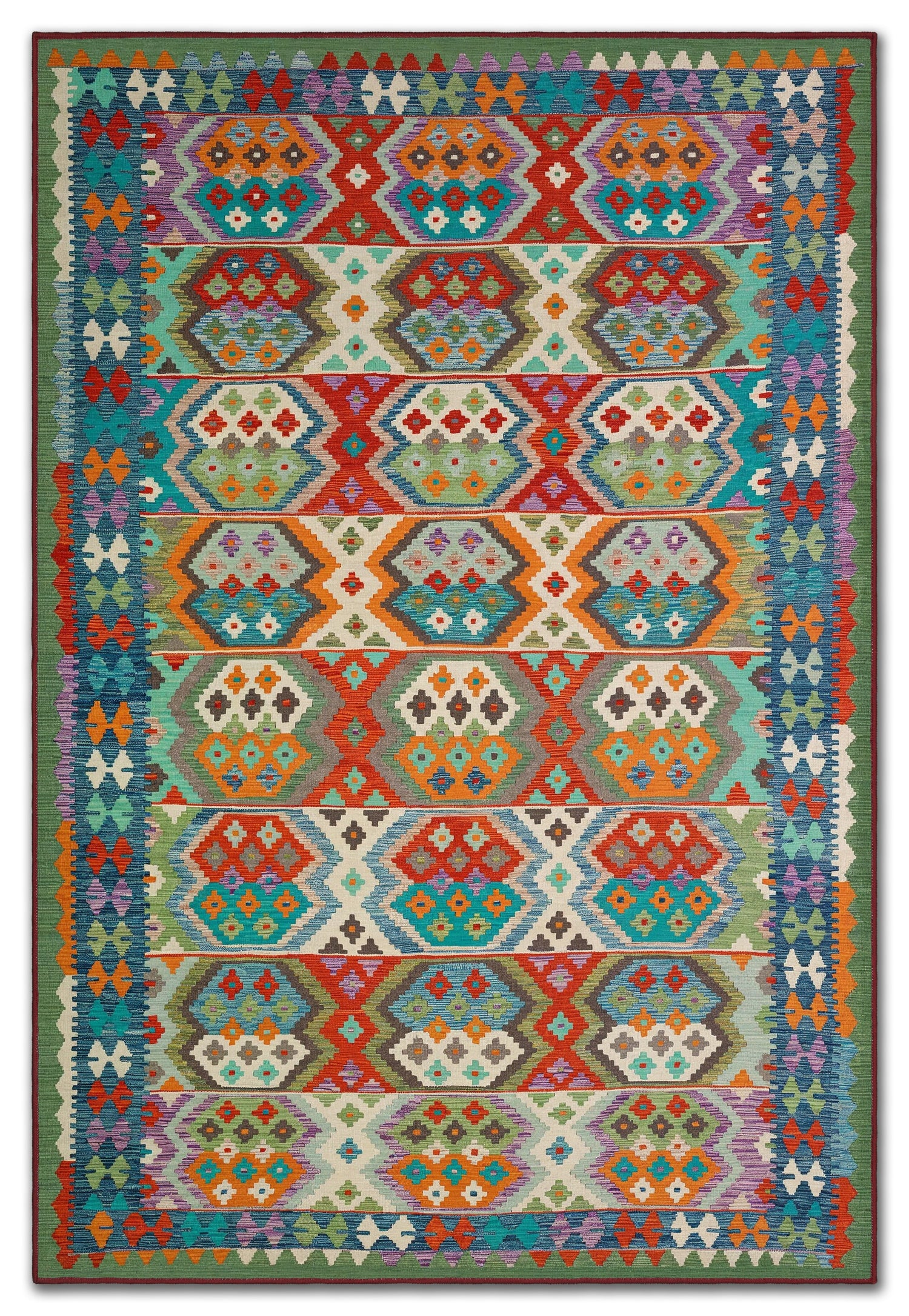 ARTE VN070 Klasik Geometrik Desenli Renkli Dekoratif Salon Mutfak Koridor Halısı