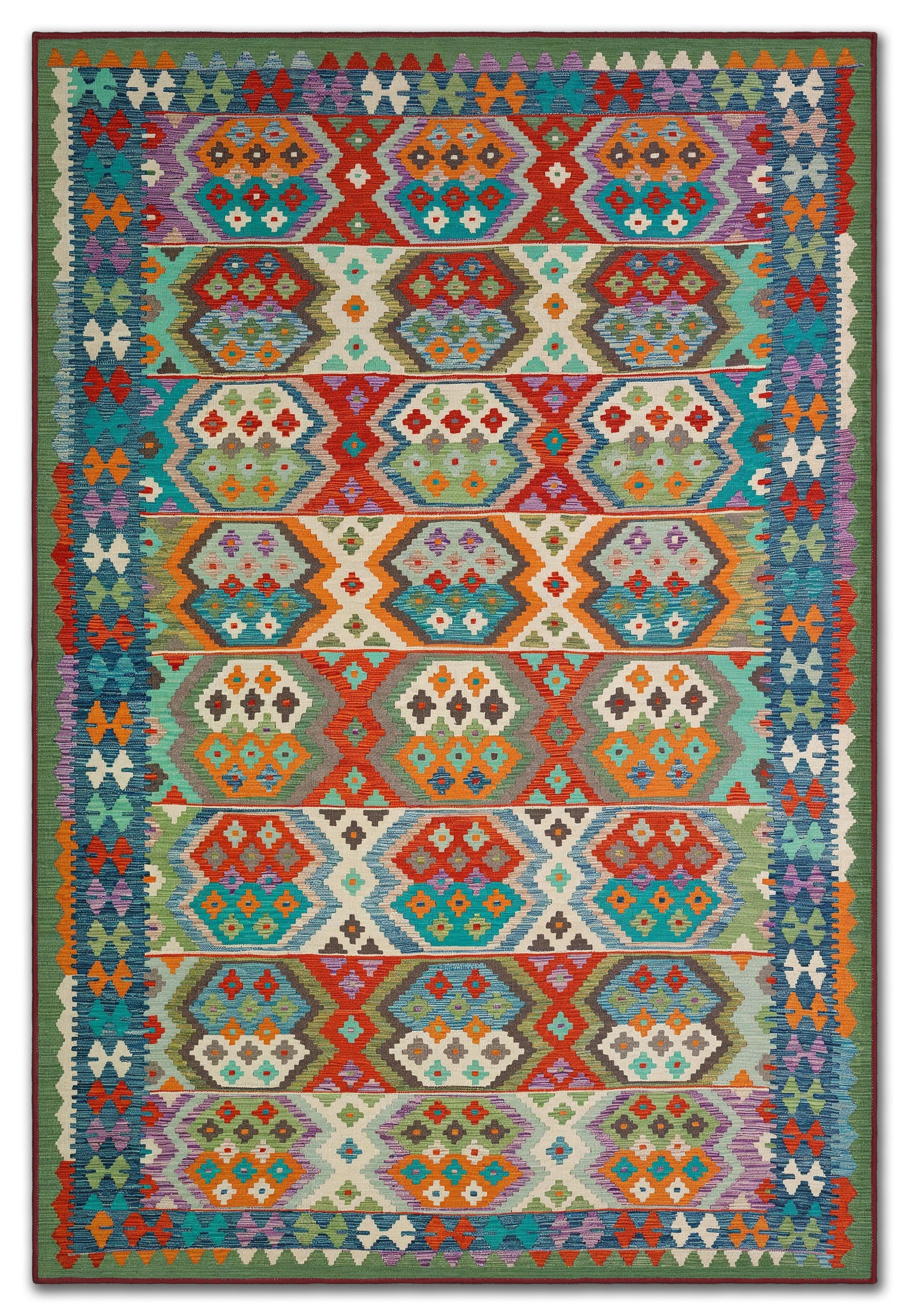 ARTE VN070 Klasik Geometrik Desenli Renkli Dekoratif Salon Mutfak Koridor Halısı