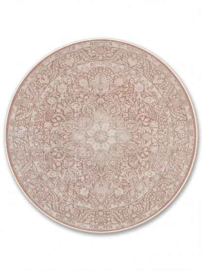 yıkanabilir kaymaz taban şönil dokuma halı 140x200 kahverengi; krem