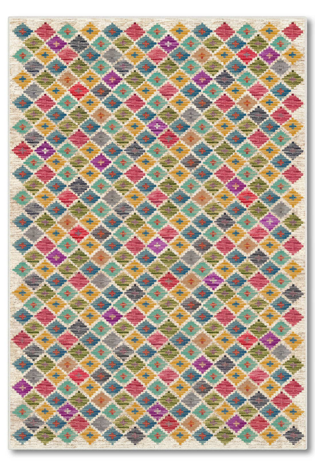 yıkanabilir kaymaz taban şönil dokuma halı 80x150 renkli