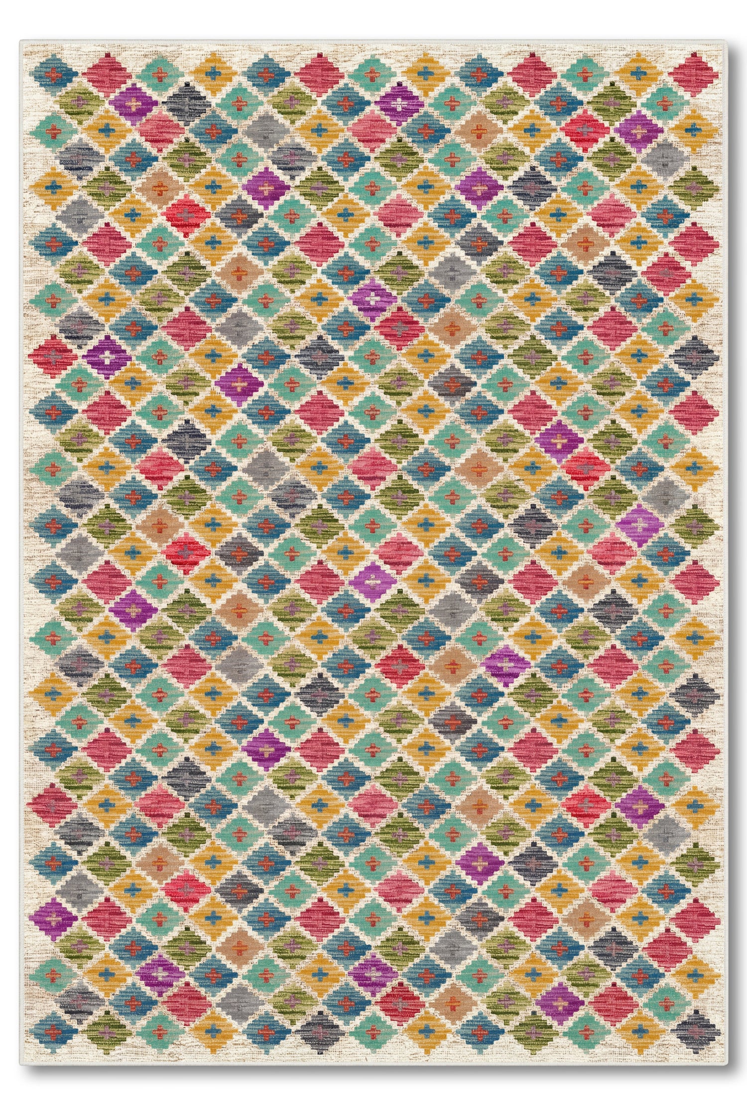 yıkanabilir kaymaz taban şönil dokuma halı 80x150 renkli