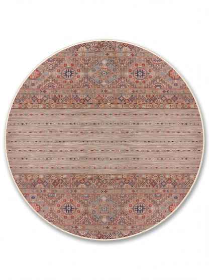 yıkanabilir kaymaz taban şönil dokuma halı 140x200 kahverengi; renkli