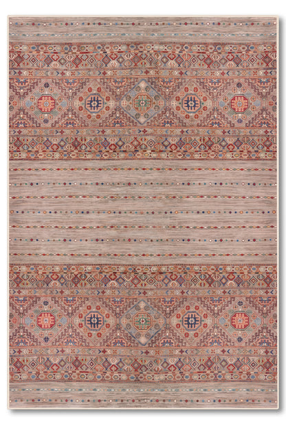 yıkanabilir kaymaz taban şönil dokuma halı 80x150 kahverengi; renkli