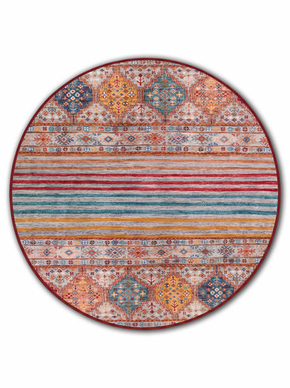 yıkanabilir kaymaz taban şönil dokuma halı 140x200 kirmizi; turuncu; renkli