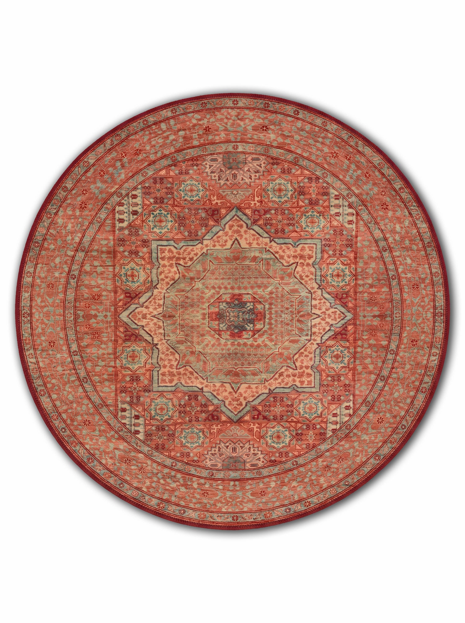 yıkanabilir kaymaz taban şönil dokuma halı 140x200 kirmizi; turuncu; renkli
