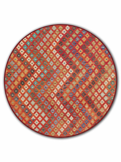 yıkanabilir kaymaz taban şönil dokuma halı 140x200 kirmizi; turuncu; renkli