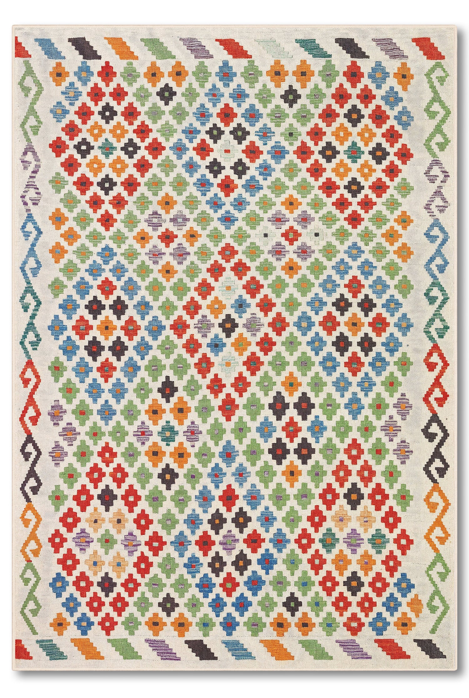 yıkanabilir kaymaz taban şönil dokuma halı 80x150 renkli