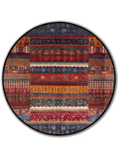 yıkanabilir kaymaz taban şönil dokuma halı 140x200 kirmizi; lacivert; renkli