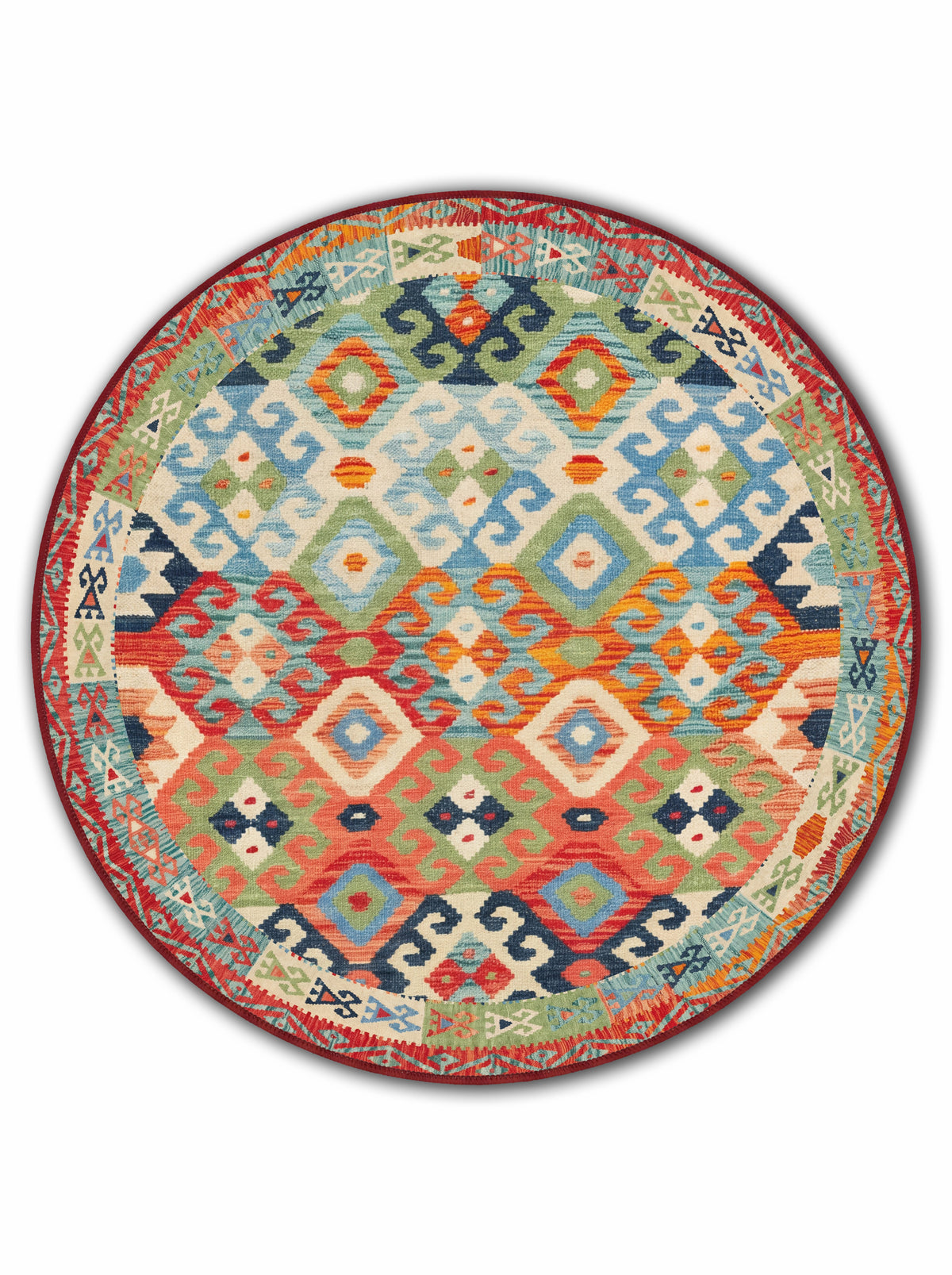 yıkanabilir kaymaz taban şönil dokuma halı 140x200 kirmizi; renkli