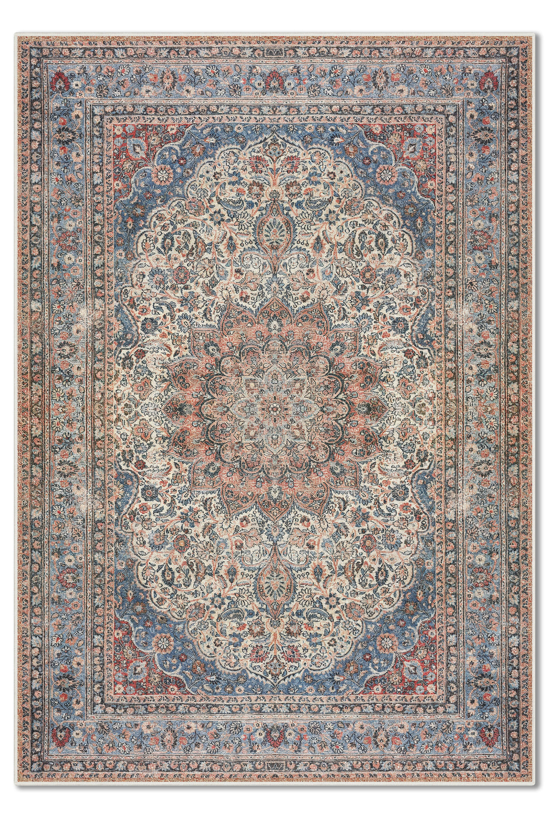 ARTE VN088 Vintage Klasik Desenli Renkli Dekoratif Salon Mutfak Koridor Halısı