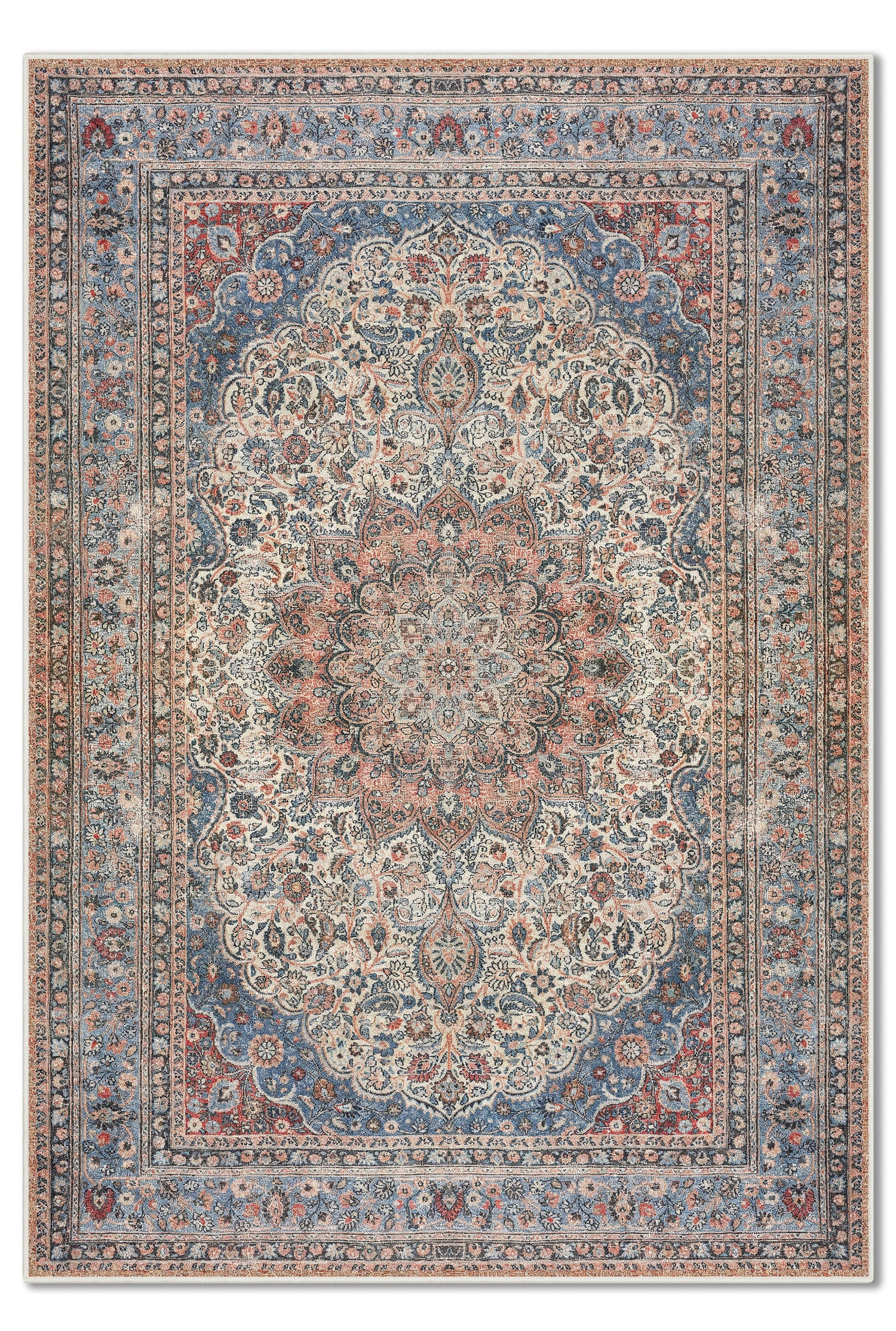 ARTE VN088 Vintage Klasik Desenli Renkli Dekoratif Salon Mutfak Koridor Halısı