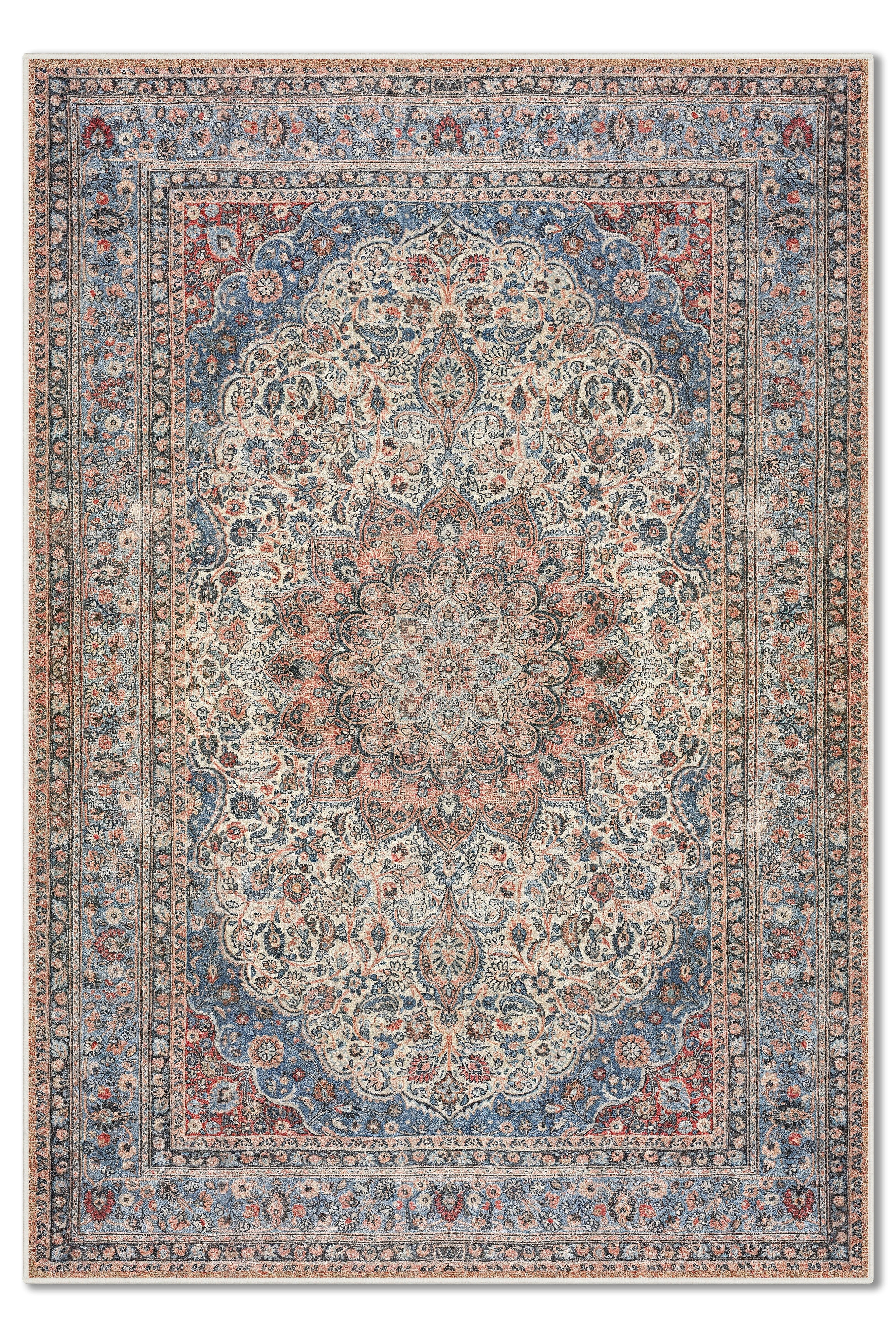 ARTE VN088 Vintage Klasik Desenli Renkli Dekoratif Salon Mutfak Koridor Halısı