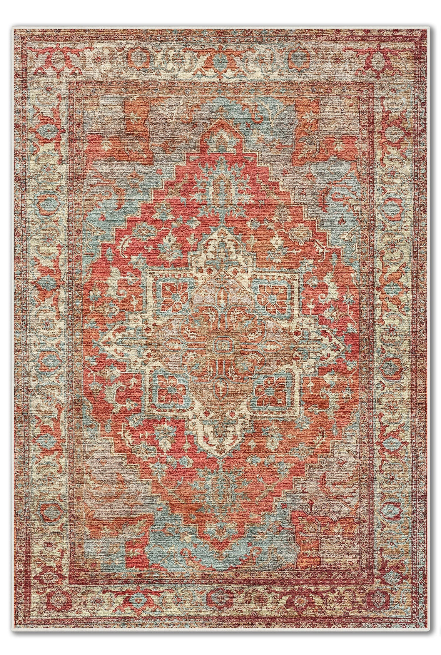ARTE VN093 Vintage Klasik Desenli Renkli Dekoratif Salon Mutfak Koridor Halısı