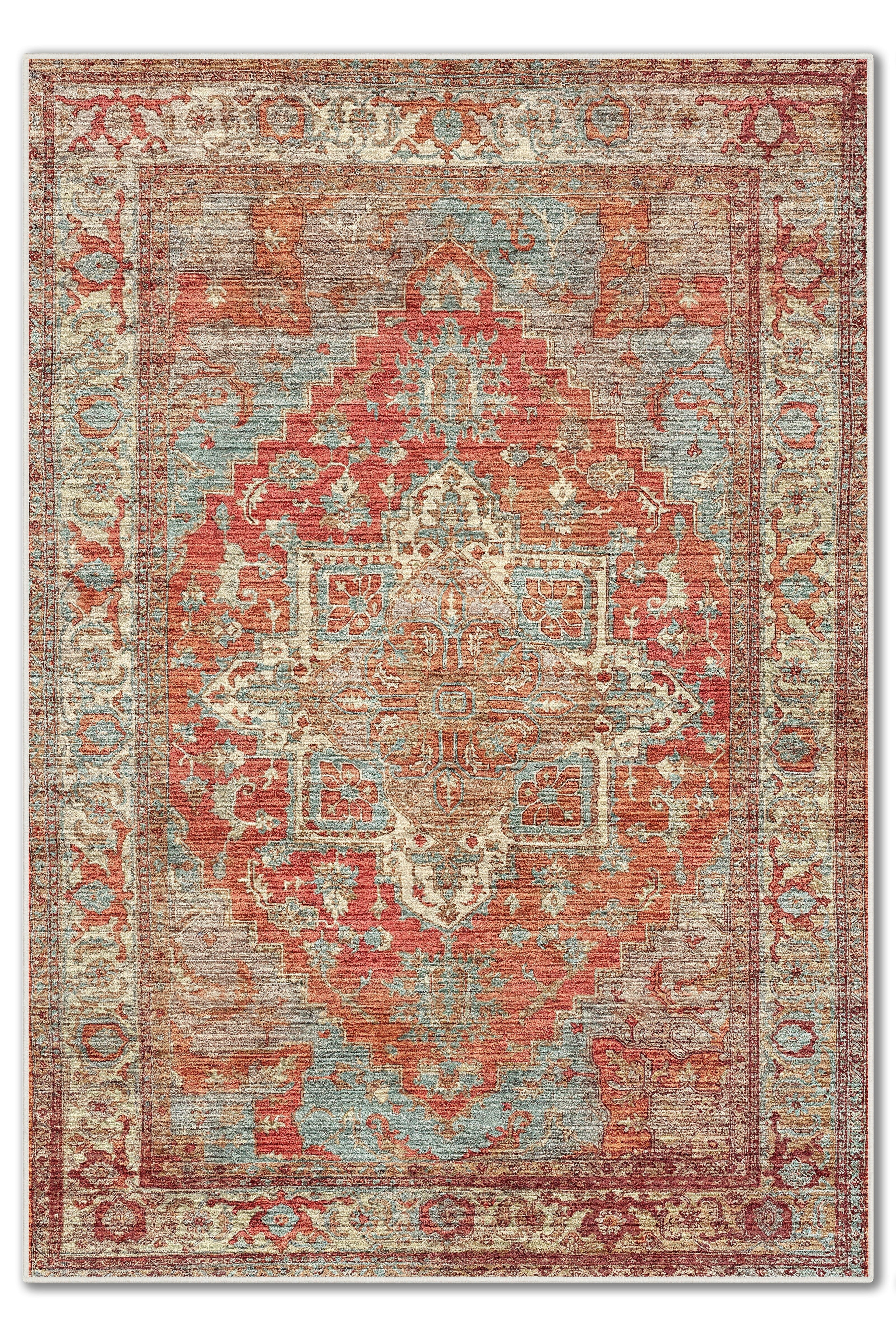 ARTE VN093 Vintage Klasik Desenli Renkli Dekoratif Salon Mutfak Koridor Halısı