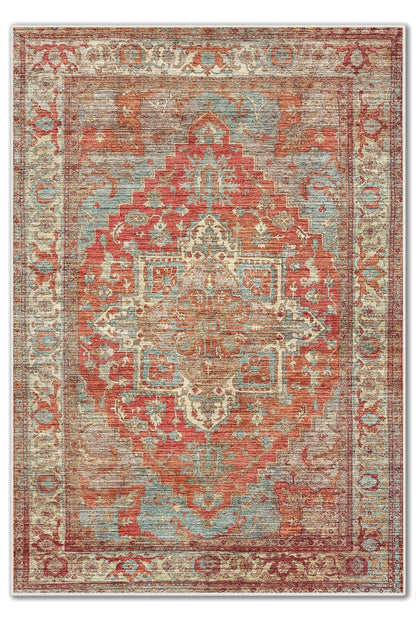 ARTE VN093 Vintage Klasik Desenli Renkli Dekoratif Salon Mutfak Koridor Halısı
