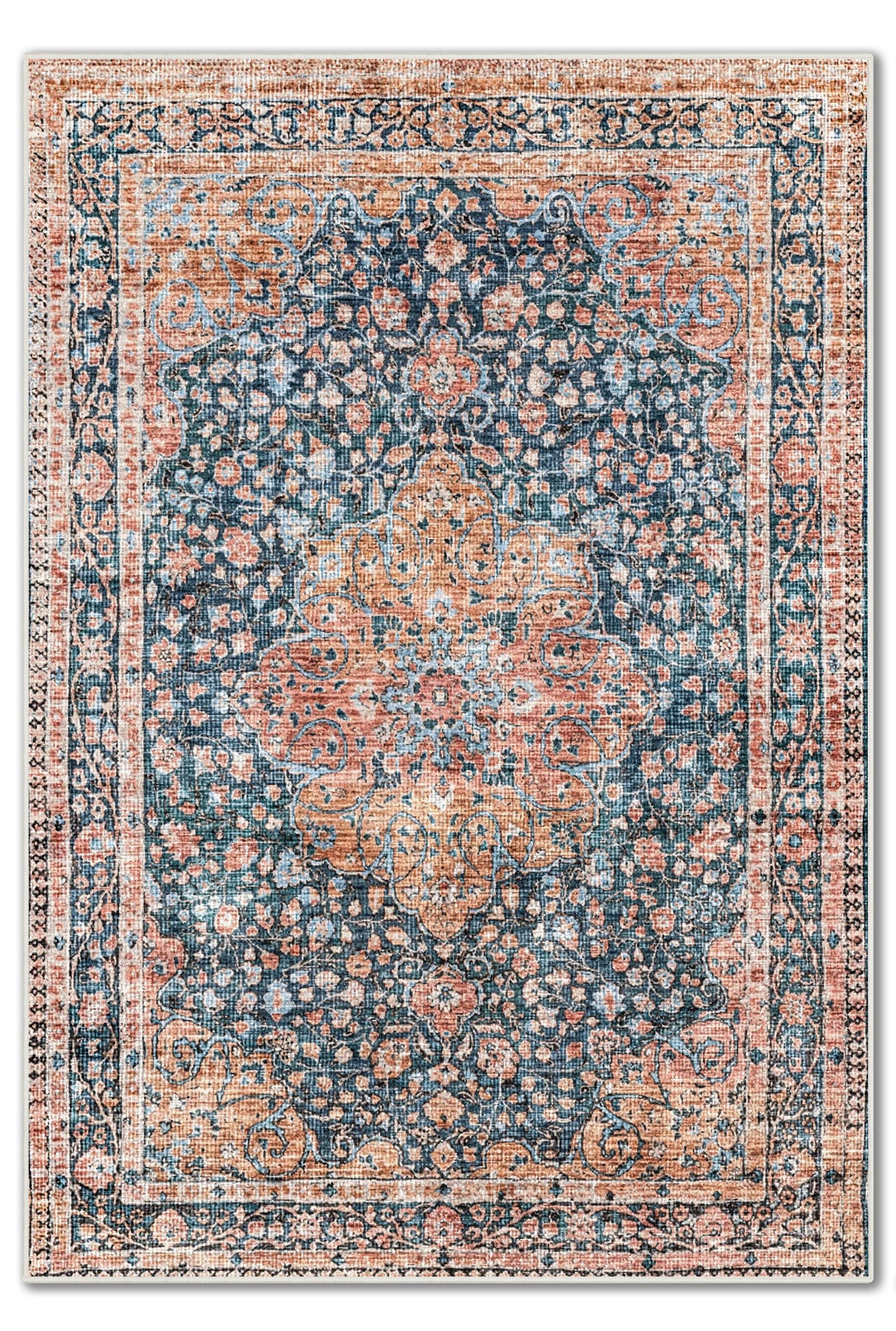 ARTE VN094 Vintage Klasik Desenli Renkli Dekoratif Salon Mutfak Koridor Halısı
