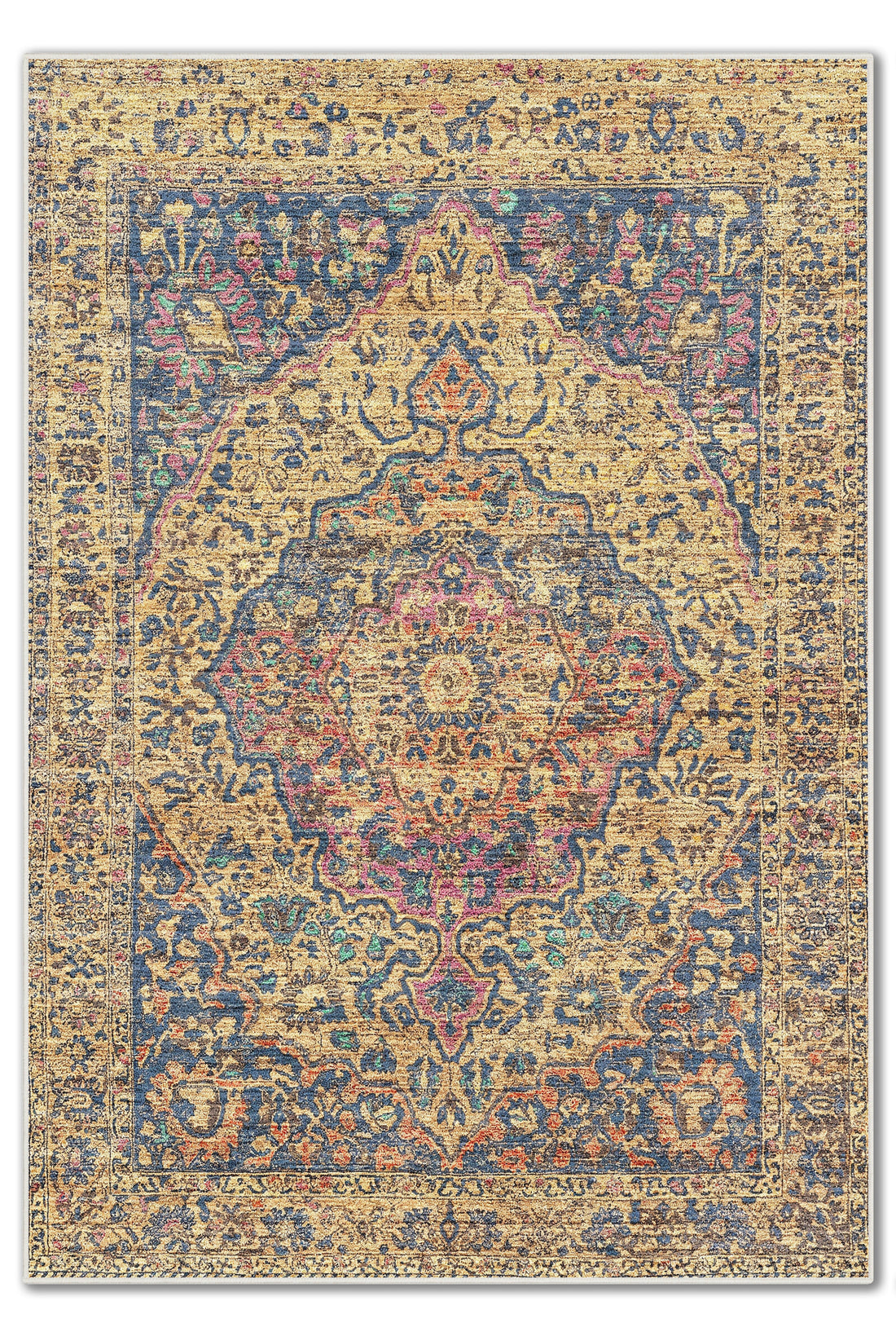 ARTE VN095 Vintage Klasik Desenli Renkli Dekoratif Salon Mutfak Koridor Halısı