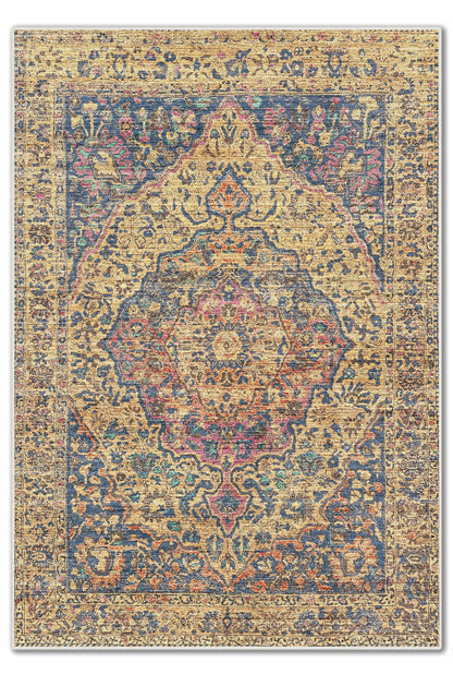 ARTE VN095 Vintage Klasik Desenli Renkli Dekoratif Salon Mutfak Koridor Halısı