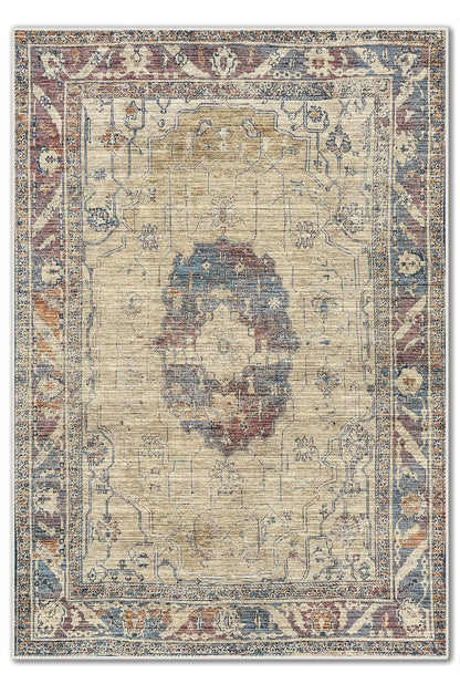 ARTE VN096 Vintage Klasik Desenli Renkli Dekoratif Salon Mutfak Koridor Halısı