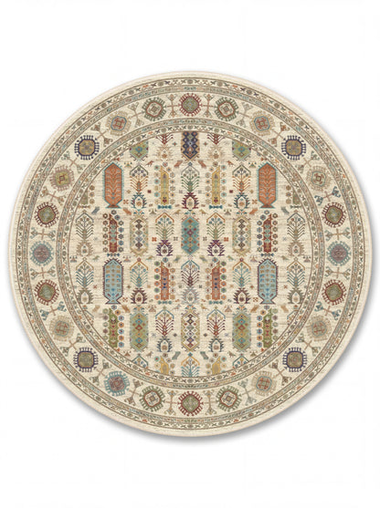 yıkanabilir kaymaz taban şönil dokuma halı 140x200 krem; renkli