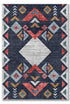 yıkanabilir kaymaz taban şönil dokuma halı 80x150 lacivert; renkli