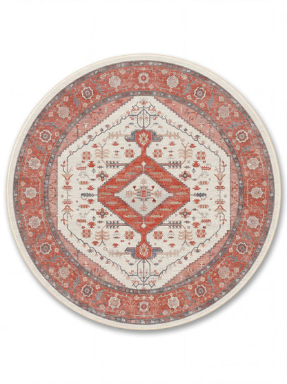 yıkanabilir kaymaz taban şönil dokuma halı 140x200 kirmizi; gul-kurusu