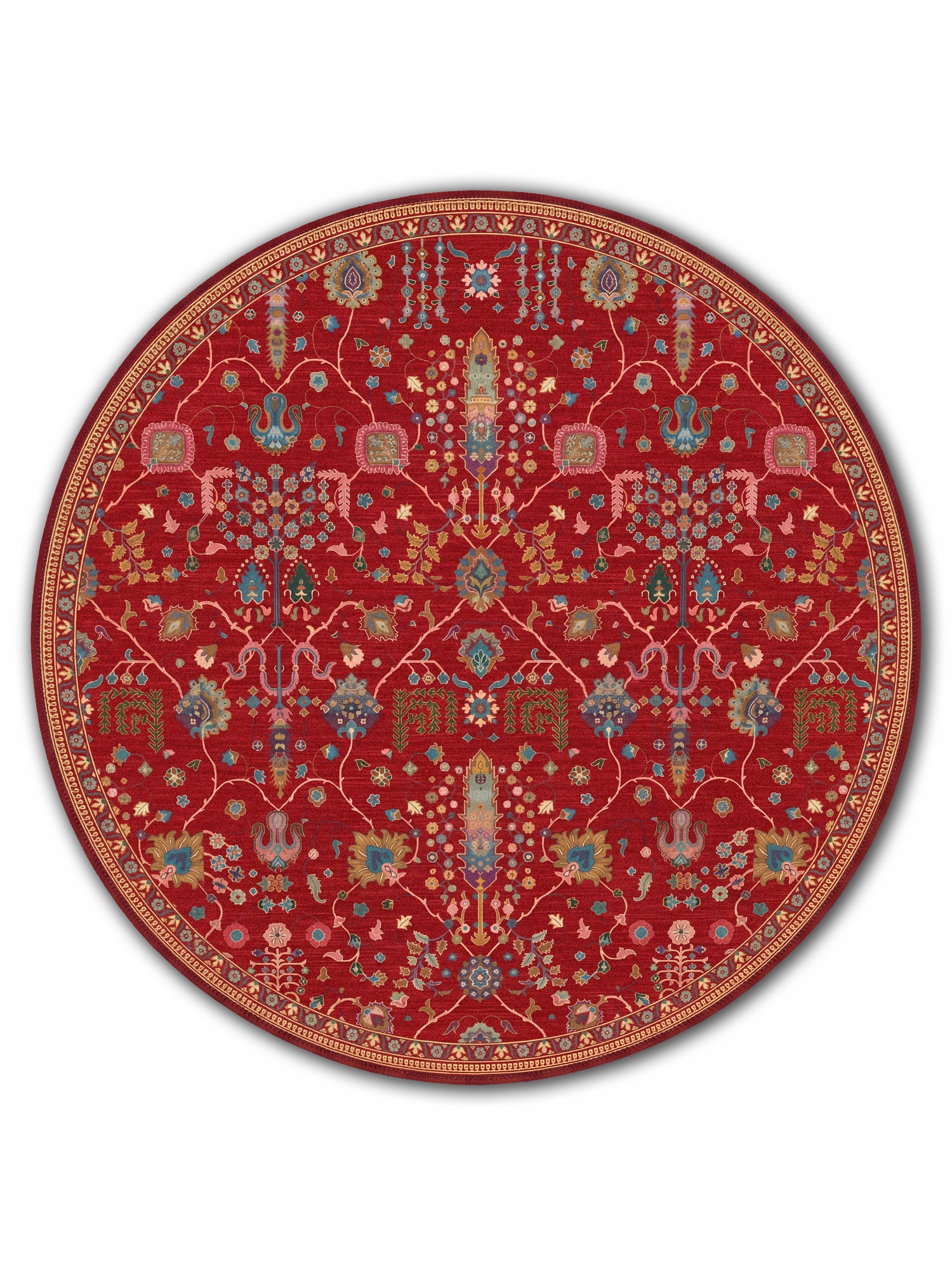 yıkanabilir kaymaz taban şönil dokuma halı 140x200 kirmizi; renkli