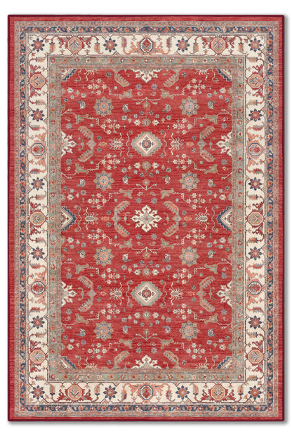 yıkanabilir kaymaz taban şönil dokuma halı 80x150 kirmizi; renkli