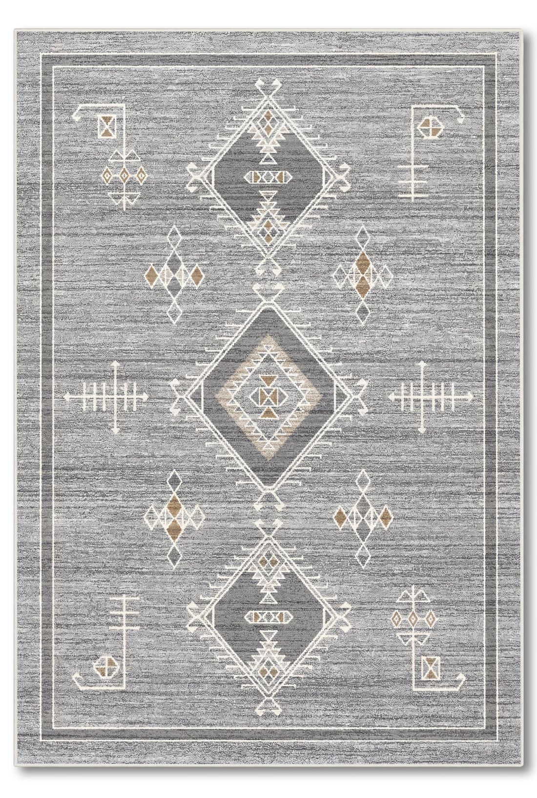 yıkanabilir kaymaz taban şönil dokuma halı 80x150 gri