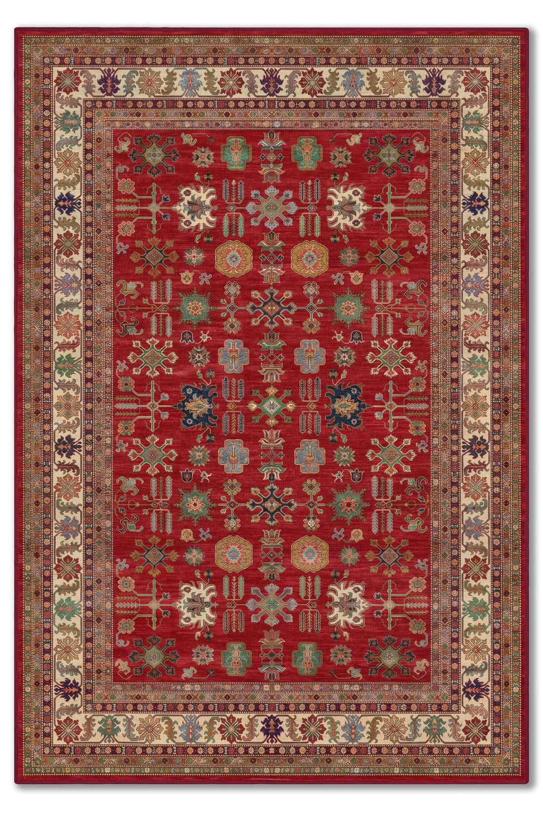 yıkanabilir kaymaz taban şönil dokuma halı 80x150 kirmizi; renkli