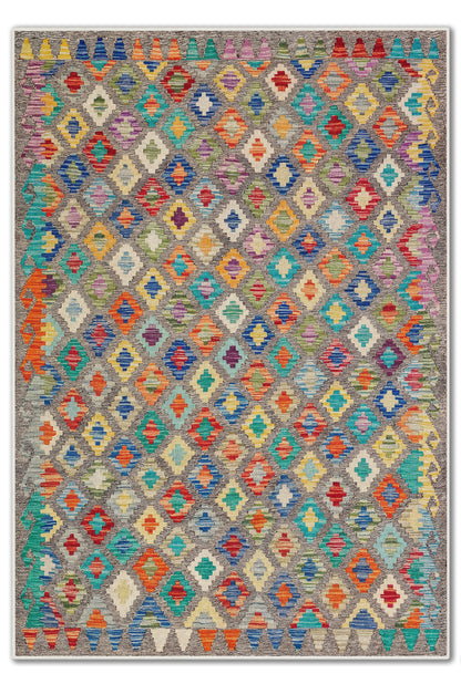 Arte VN123-1 Modern Geometrik Desenli Renkli Dekoratif Şönil Halı