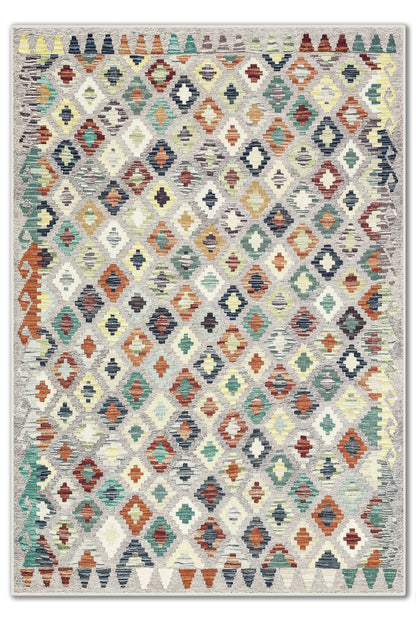 Arte VN123-2 Modern Geometrik Desenli Renkli Dekoratif Şönil Halı
