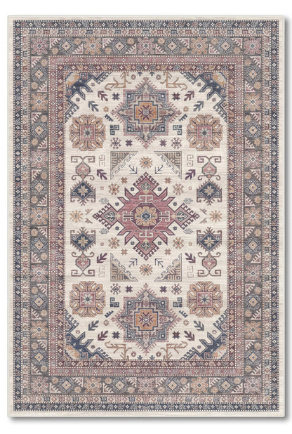 Arte VN133-2 Klasik Desenli Renkli Dekoratif Şönil Halı
