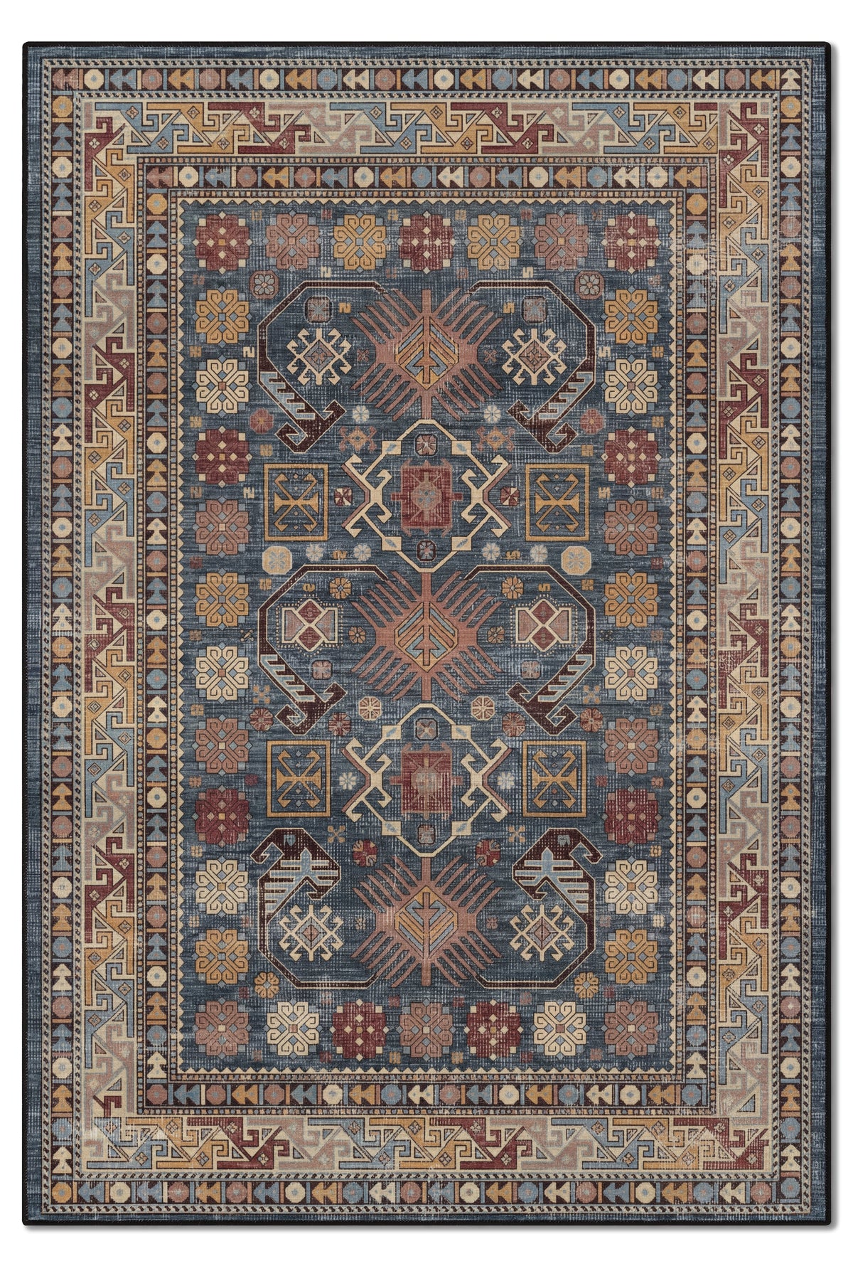 Arte VN134-2 Klasik Desenli Renkli Dekoratif Şönil Halı