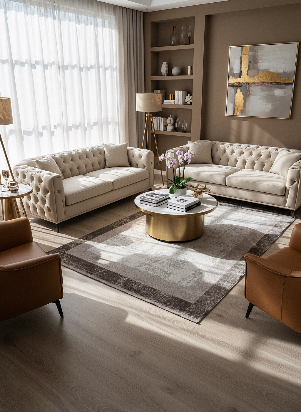 VERONA-50T-BEJ/KREM Yumuşak Sık Pamuk Dokuma Taban Salon Koridor Mutfak Halısı