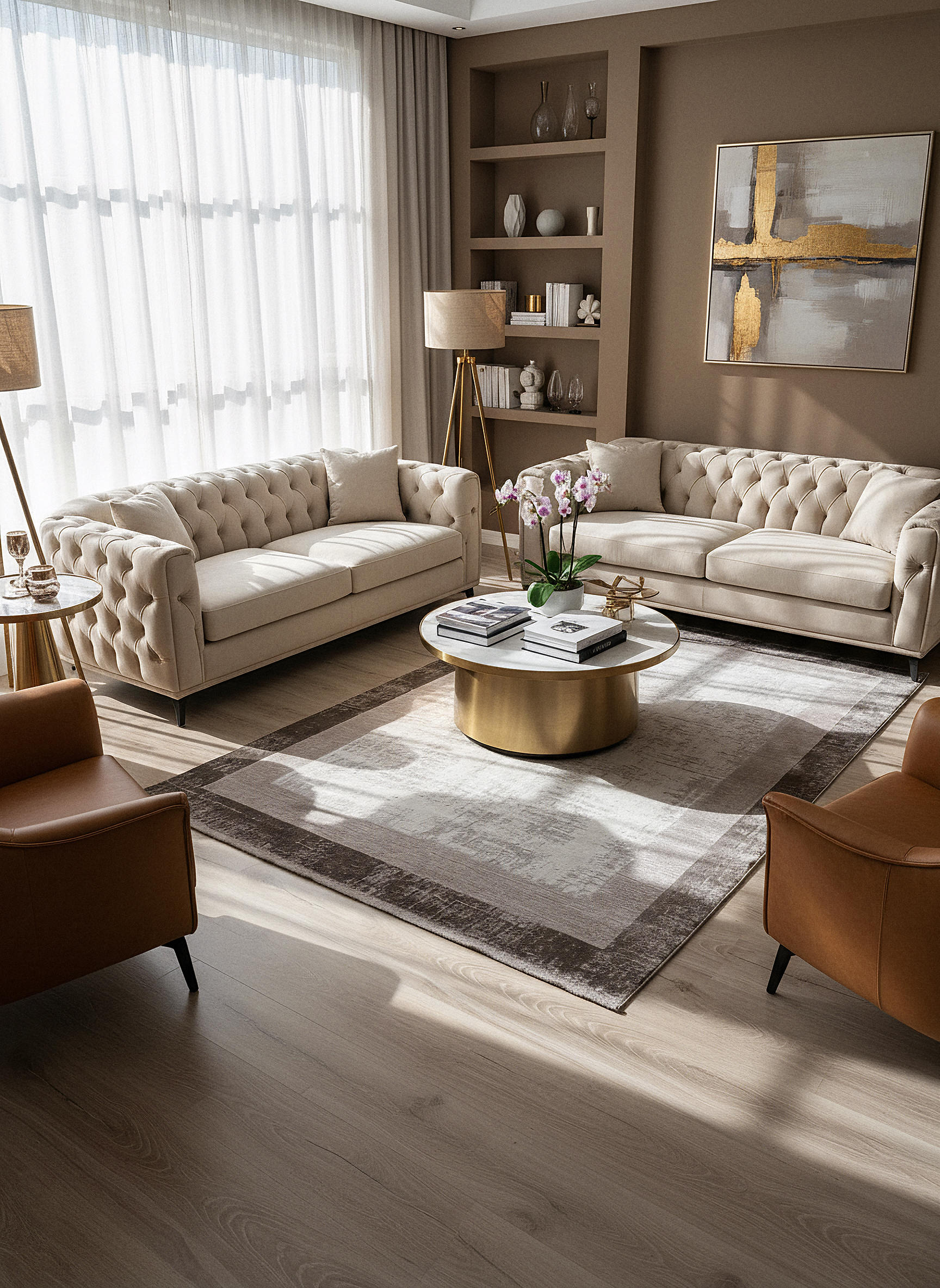 VERONA-50T-BEJ/KREM Yumuşak Sık Pamuk Dokuma Taban Salon Koridor Mutfak Halısı