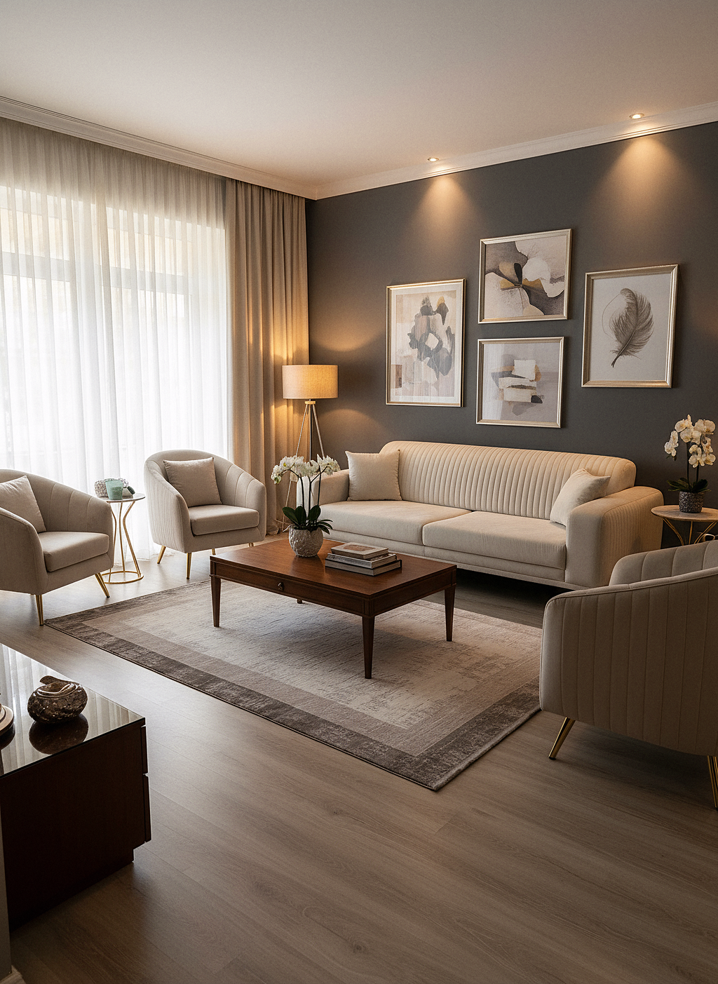 VERONA-50T-BEJ/KREM Yumuşak Sık Pamuk Dokuma Taban Salon Koridor Mutfak Halısı