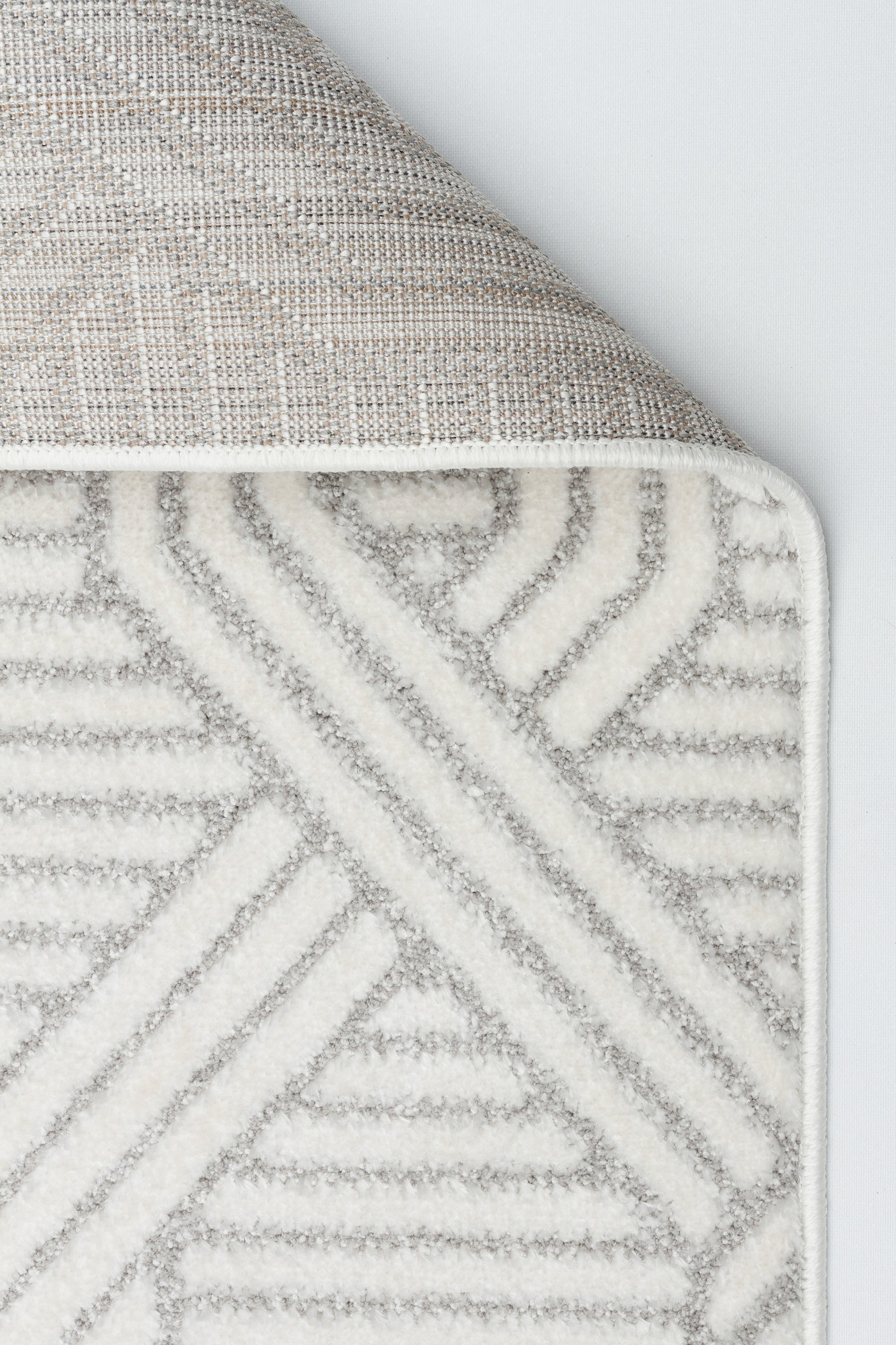 PALERMO A-10502 GRİ Sık Dokuma Modern Geometrik Desenli Salon Koridor Mutfak Halısı