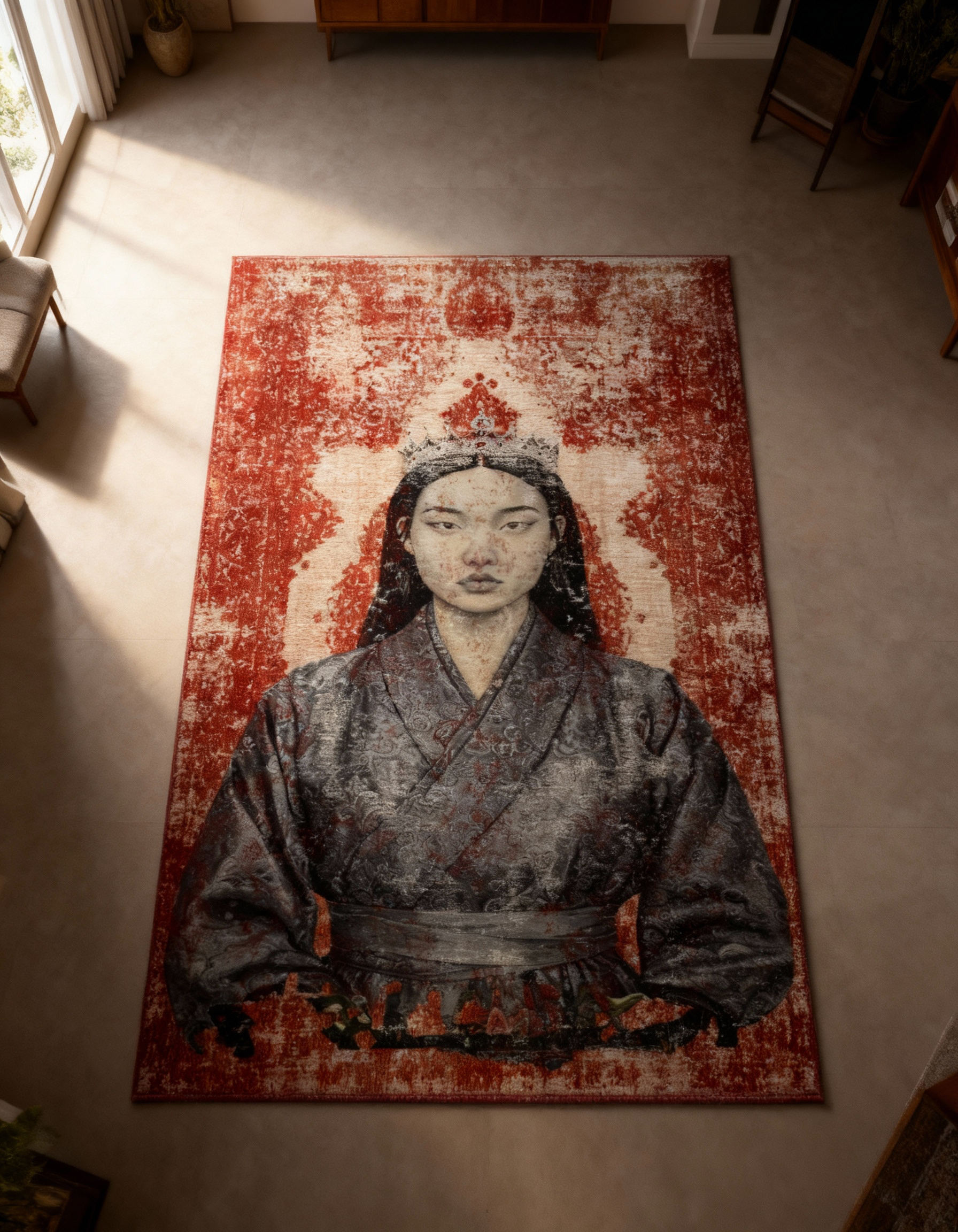 Arte HD008 İnsan Temalı Klasik Dekoratif Dokuma Halı