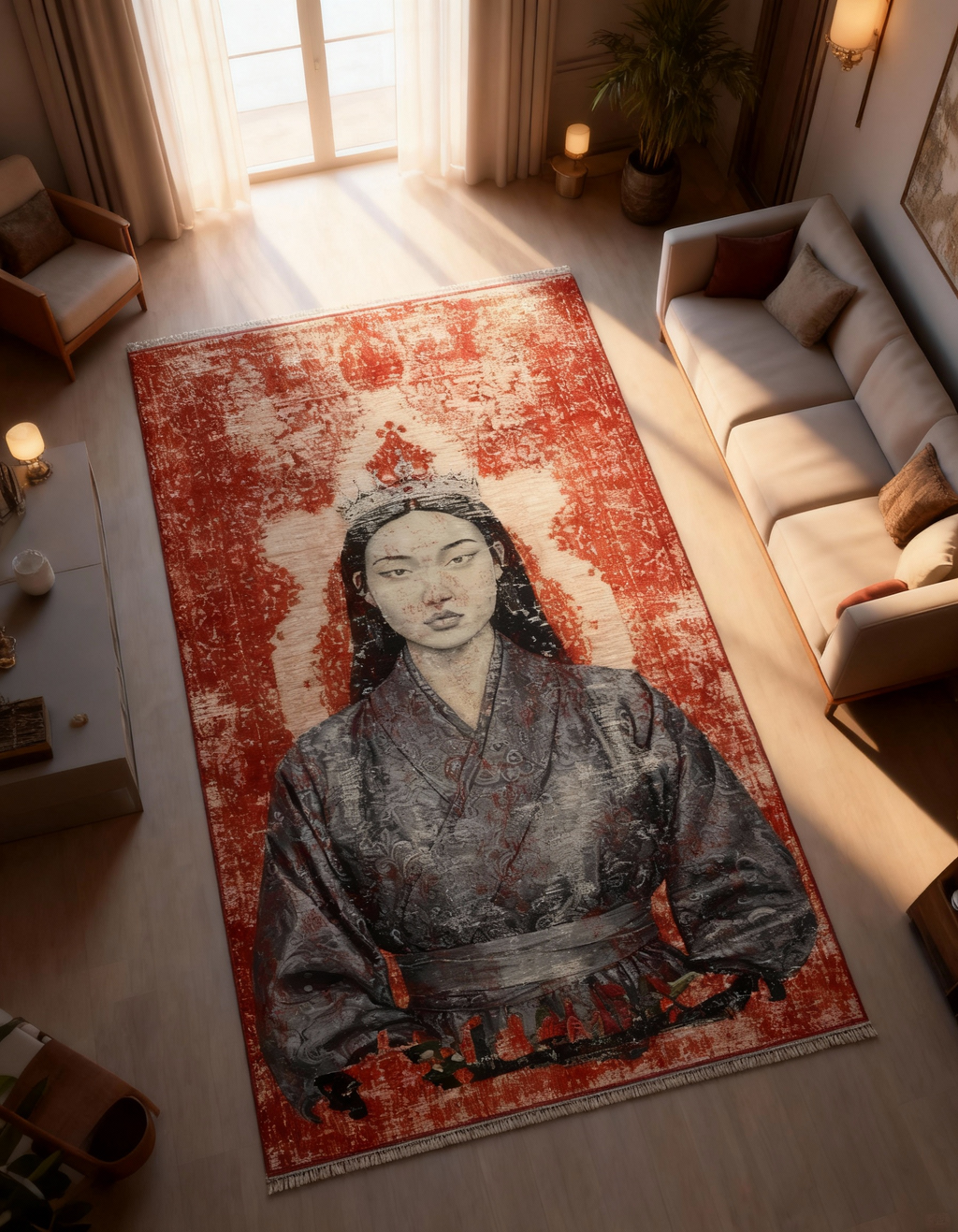 Arte HD008 İnsan Temalı Klasik Dekoratif Dokuma Halı