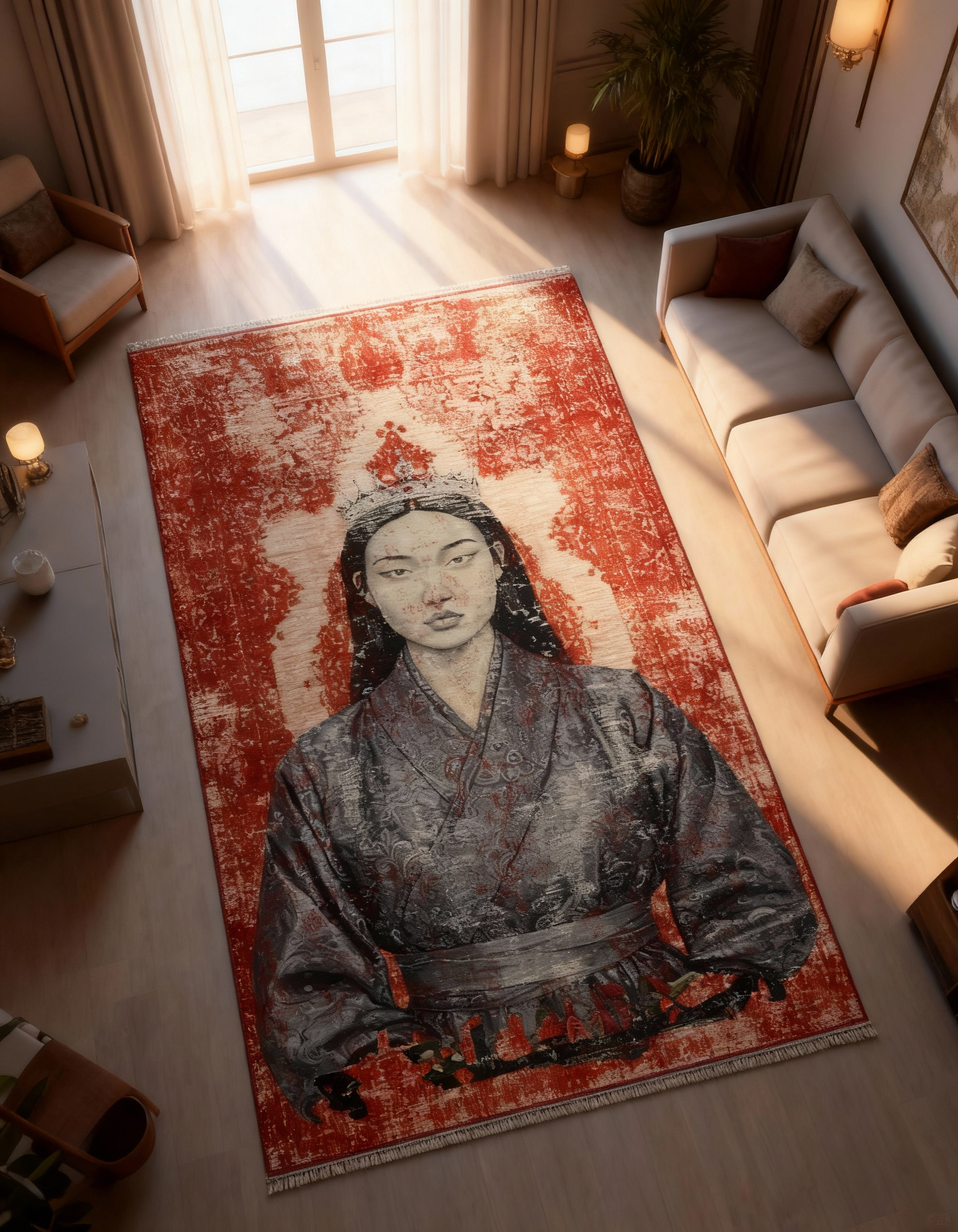 Arte HD008 İnsan Temalı Klasik Dekoratif Dokuma Halı