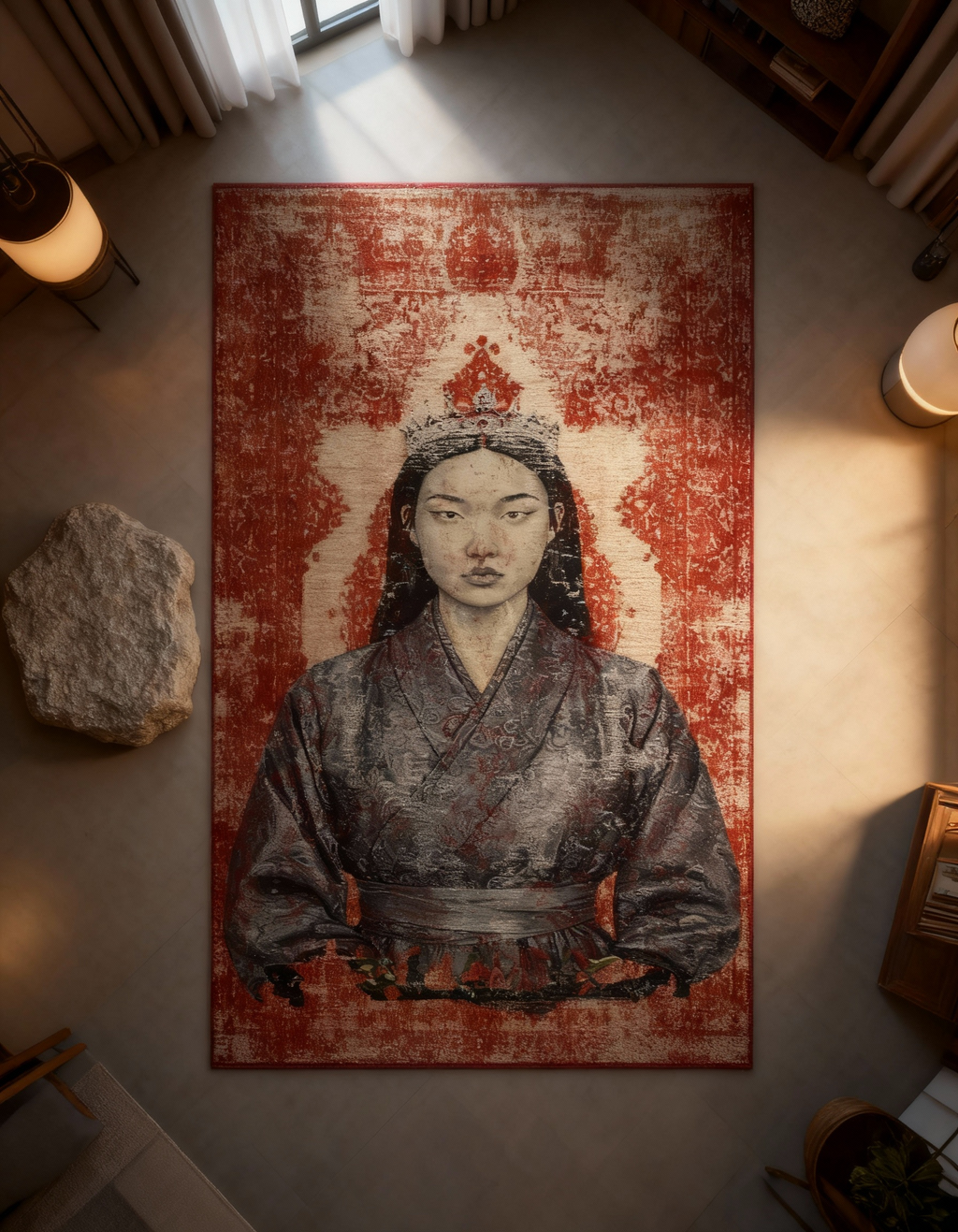 Arte HD008 İnsan Temalı Klasik Dekoratif Dokuma Halı