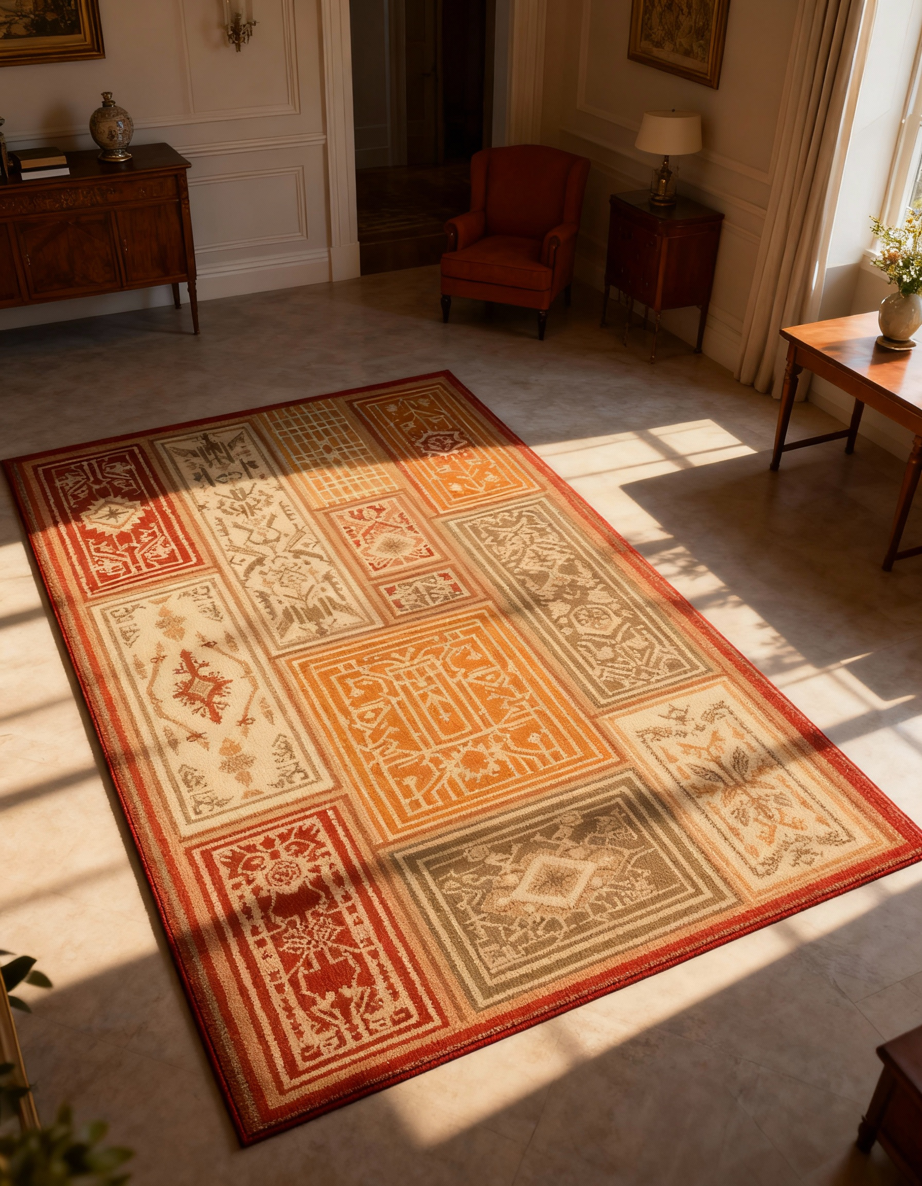 Arte HD005 Figürlü Modern Desenli Renkli Dekoratif Dokuma Halı