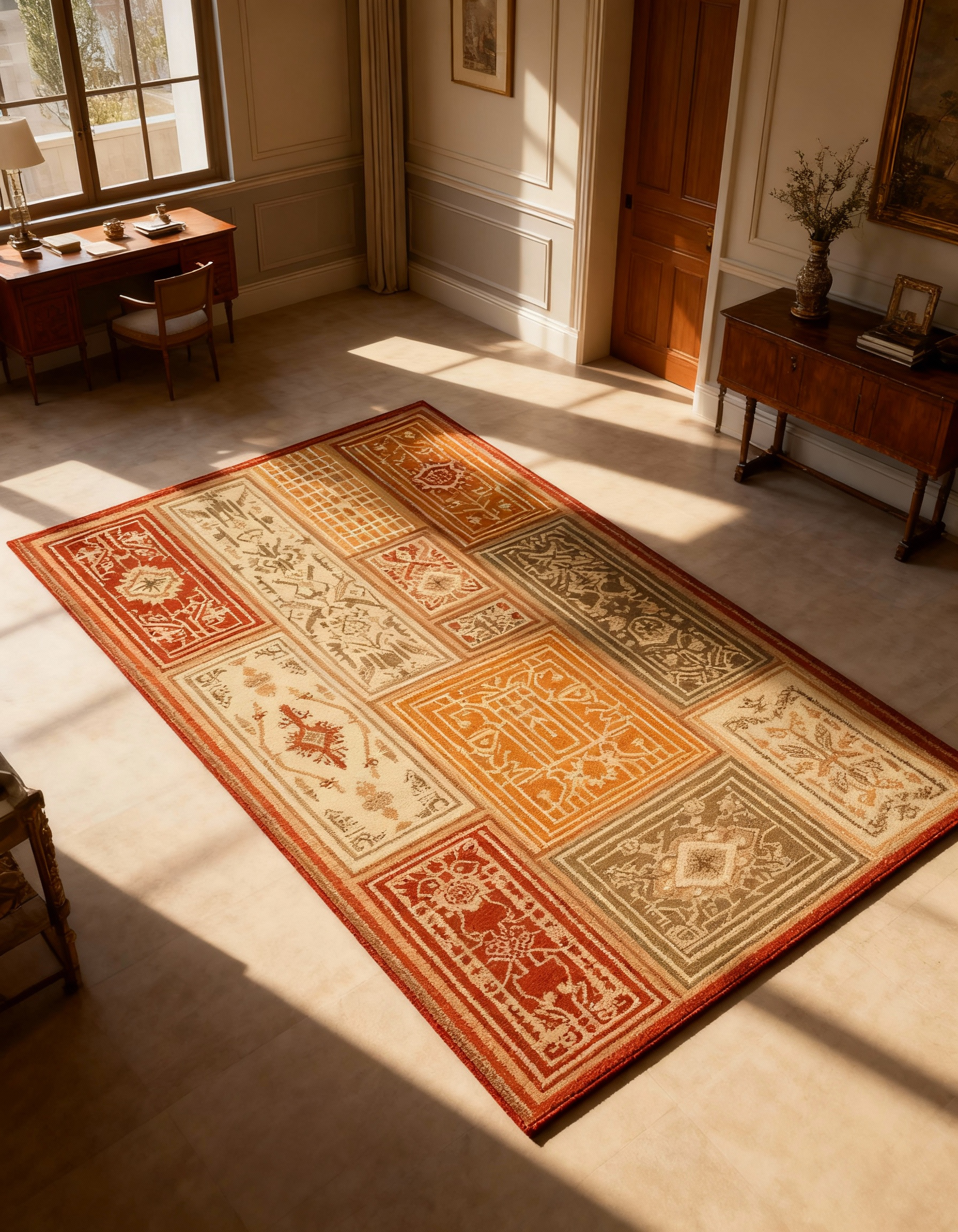 Arte HD005 Figürlü Modern Desenli Renkli Dekoratif Dokuma Halı