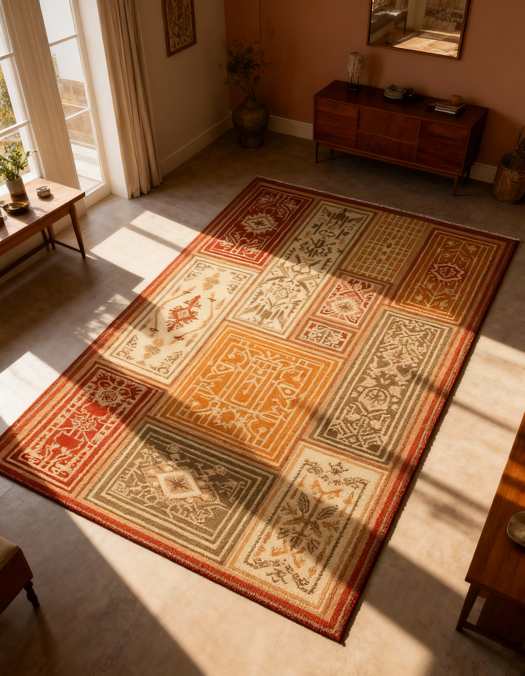 Arte HD005 Figürlü Modern Desenli Renkli Dekoratif Dokuma Halı