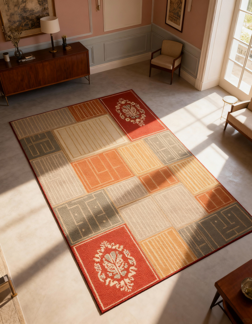 Arte HD006 Figürlü Modern Desenli Renkli Dekoratif Dokuma Halı