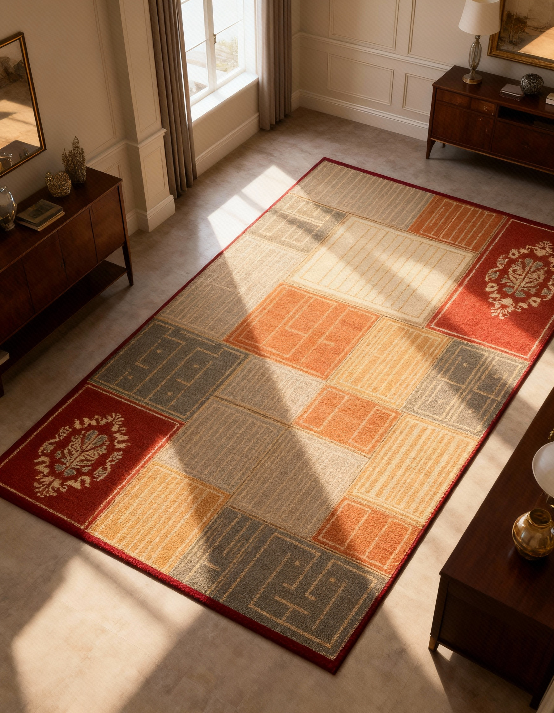 Arte HD006 Figürlü Modern Desenli Renkli Dekoratif Dokuma Halı