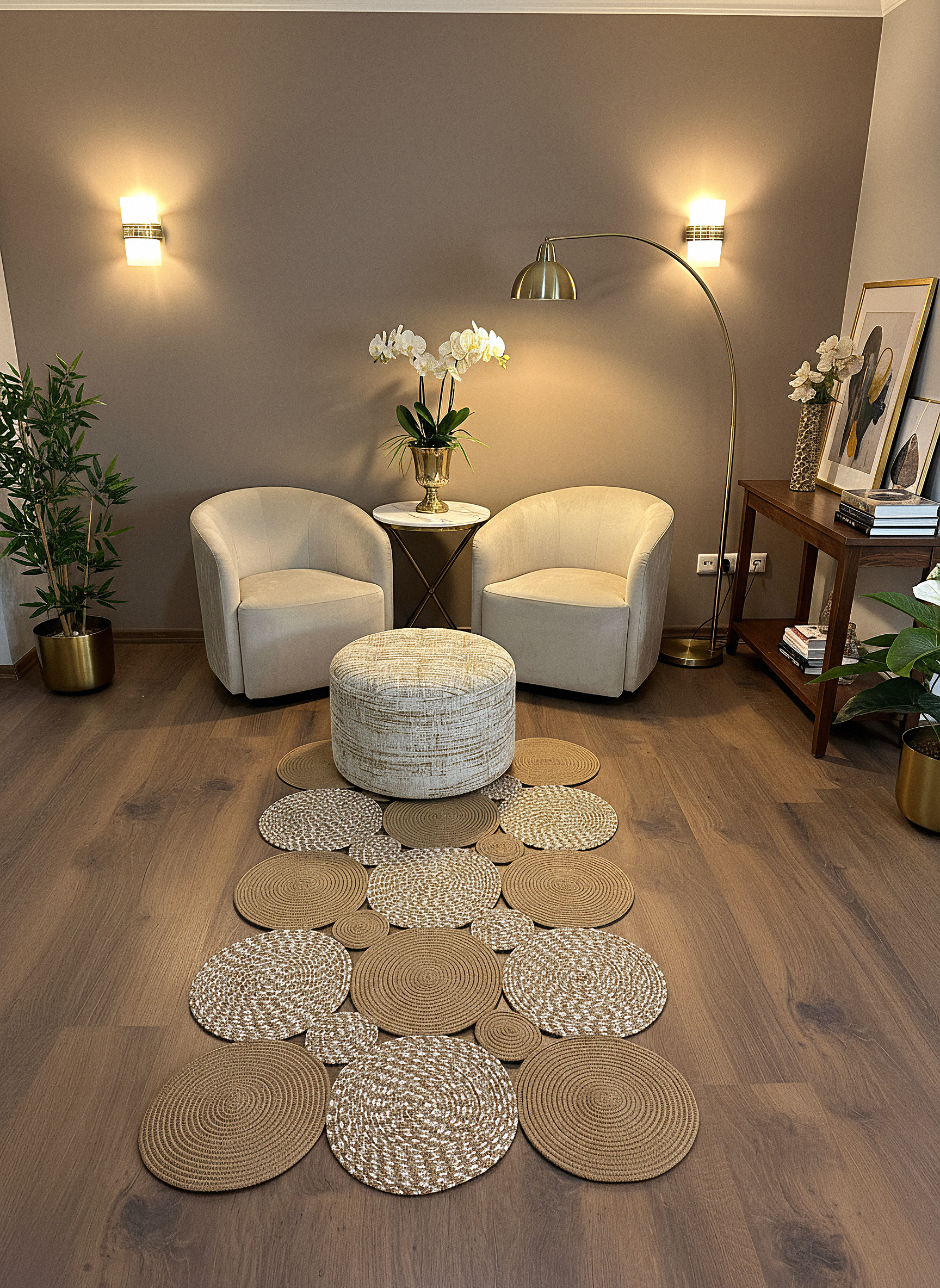 JÜT-KV310 Elde Dokuma Doğal Jüt Hasır Halı